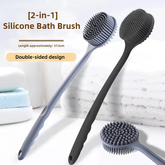 1pc Bagno Morbido Schiena Scrubber Spazzola Bagno Doccia Spugna Scrub Spazzola con Manico Esfoliante Scrub Pelle Massaggiatore Bagno Forniture