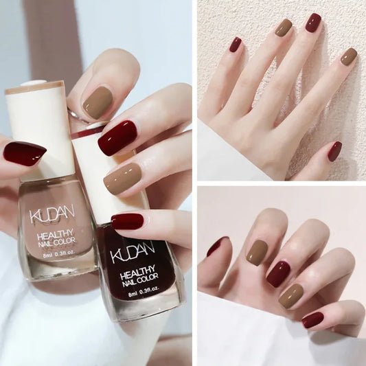 Smalto per unghie senza lampada da forno bianco Fine Glitter Non-Baking Non-peel trasparente lucido olio Base Coat smalto per unghie nudo