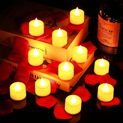 Candela a LED Candela da tè senza fiamma alimentata a batteria Lampada a candela finta Matrimonio Compleanno Festa Decorazione domestica Lampada Candeliere Candele