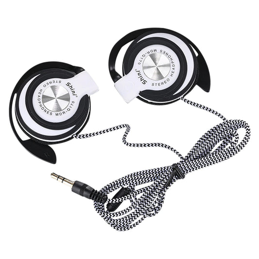 Cuffie cablate da 3.5mm cuffie per bassi pesanti auricolari con gancio per l'orecchio regolabile sopra l'orecchio auricolari musicali per telefono
