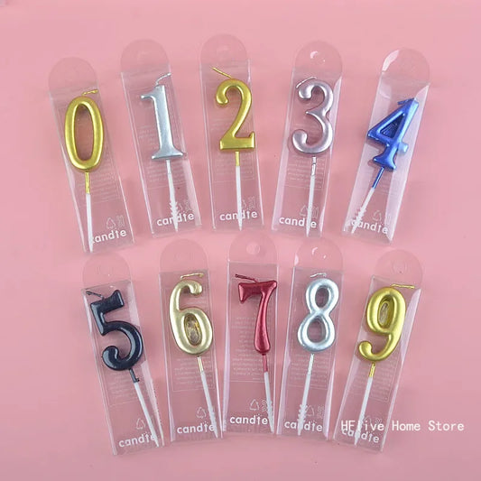 Candele a forma di numero multicolore Candela decorativa per torta di buon compleanno per bambini Ragazze Ornamento per feste per bambini Forniture per decorazioni per la casa