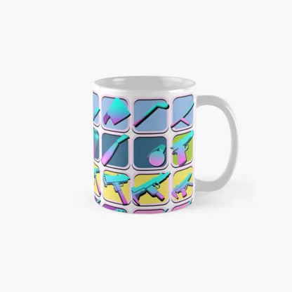 Gta Vice City arma icone tazza classica tazza stampata immagine del tè bicchieri maniglia immagine rotonda regali semplici foto Design caffè