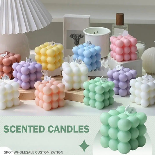 Candele per aromaterapia cubo magico Regali souvenir di fascia alta Candele Cera Ornamenti creativi Soia creativa Compleanno fatto a mano X2O5
