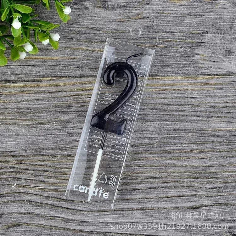 1 pz buon compleanno numero torta candele 0 1 2 3 4 5 6 7 8 9 Cake Topper oro nastro nero compleanno candela festa regalo casa Docer