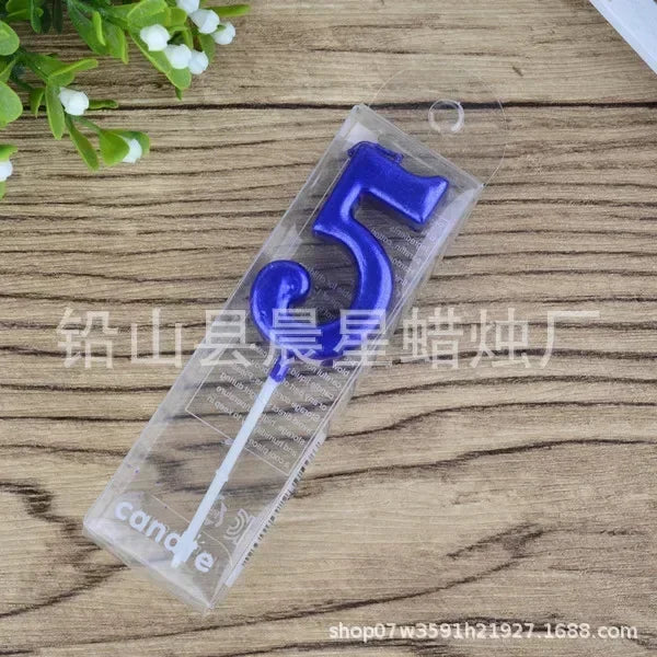 1 pz buon compleanno numero torta candele 0 1 2 3 4 5 6 7 8 9 Cake Topper oro nastro nero compleanno candela festa regalo casa Docer