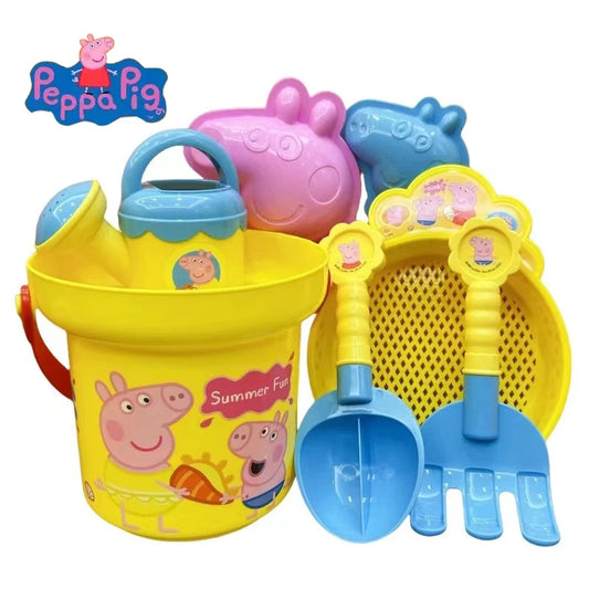 Peppa Pig modello George azione per bambini strumenti di sabbia da spiaggia giocattoli da bagno Baby Beach bagno sabbia Set di scavo giocattoli per regali di compleanno