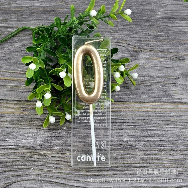1 pz buon compleanno numero torta candele 0 1 2 3 4 5 6 7 8 9 Cake Topper oro nastro nero compleanno candela festa regalo casa Docer