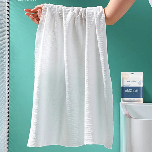 Asciugamani da bagno grandi in cotone compresso, monouso, addensato, da viaggio, hotel, lavabili, 70x140 cm