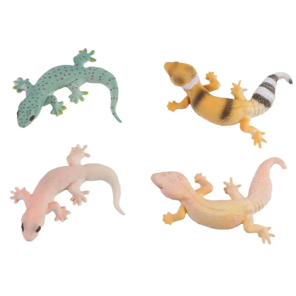 Geco Scherzo Puntelli Simulazione Lucertola Figure Figurine di animali Giocattoli cognitivi Figura Giocattoli animali Giochi per famiglie Lucertole Modello d'azione