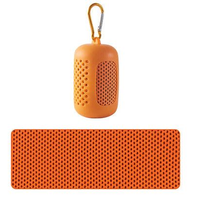 Asciugamano freddo circolare portatile avvolto in silicone Asciugamano rinfrescante Asciugamani in fibra di poliestere ad asciugatura rapida Accessori da spiaggia Sport Fitness