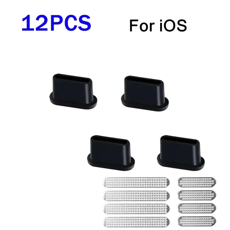 1-12 pezzi universale in rete metallica antipolvere adesivo adesivo per telefono rete per iPhone porta di ricarica protezione foro per altoparlante anti-polvere