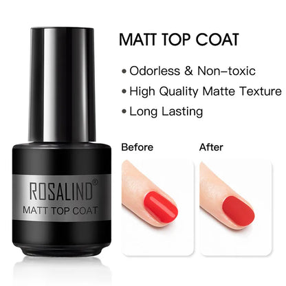 ROSALIND 120 colori smalto per unghie Glitter Shiny Base Gel Top Coat UV LED Gel Nail Art vernice Manicure Gel per unghie Semi permanente