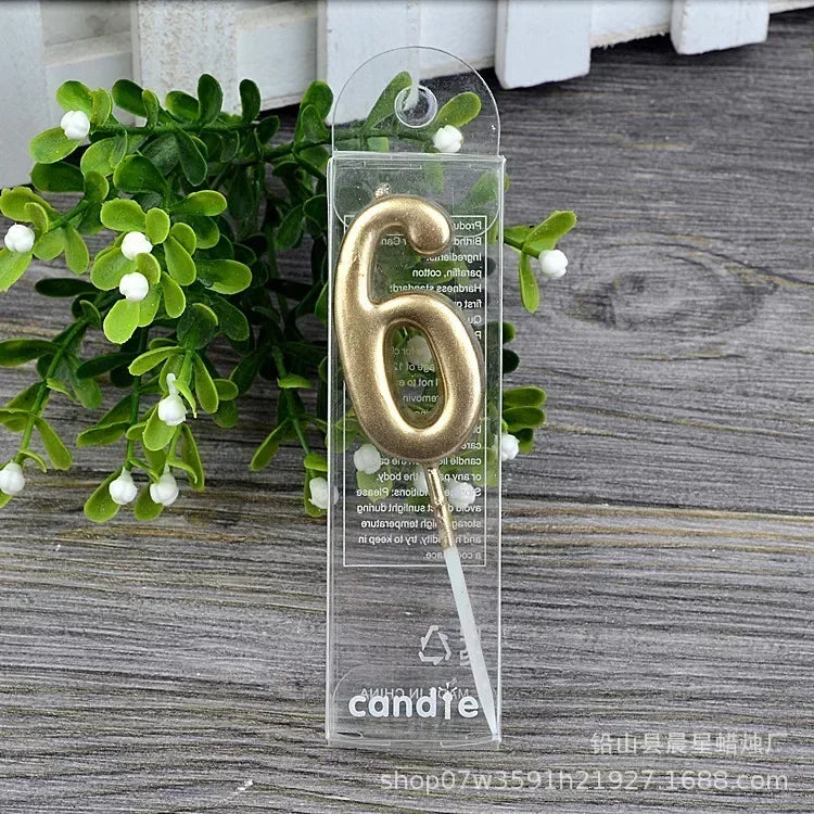 1 pz buon compleanno numero torta candele 0 1 2 3 4 5 6 7 8 9 Cake Topper oro nastro nero compleanno candela festa regalo casa Docer