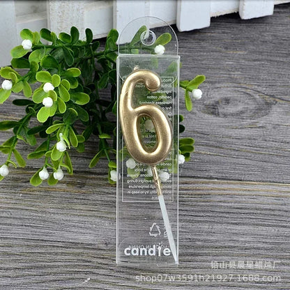 1 pz buon compleanno numero torta candele 0 1 2 3 4 5 6 7 8 9 Cake Topper oro nastro nero compleanno candela festa regalo casa Docer