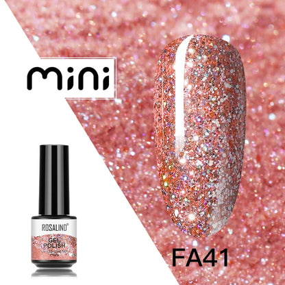 ROSALIND 120 colori smalto per unghie Glitter Shiny Base Gel Top Coat UV LED Gel Nail Art vernice Manicure Gel per unghie Semi permanente