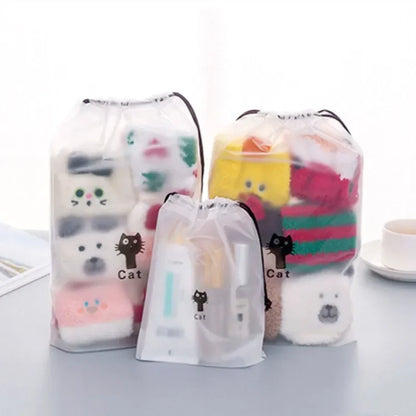 Borsa per cosmetici impermeabile in EVA Borsa da viaggio per donna con coulisse Borsa per trucco per nuoto Borsa per il bagno Borsa per il lavaggio Forniture per la spiaggia al mare