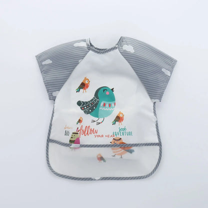 0-3Y Ragazzi Ragazze Burp Vestiti Impermeabile Mangiare Grembiule Infantile Del Bambino Del Bambino Del Fumetto Senza Maniche Arte Grembiule Animale Morbido Bavaglino