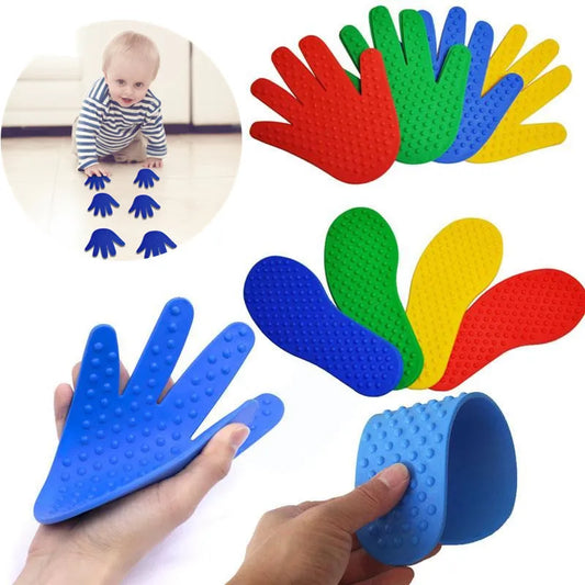 I bambini saltano i piedi della mano Gioco sensoriale Giocattolo Giocattoli educativi per bambini Attività strisciante per interni all'aperto Gioco sportivo per la scuola materna Prop