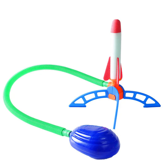 Kid Air Rocket Pompa a pedale Lanciatore Aria esterna pressata Stomp Soaring Rocket Giocattoli Gioco per bambini Set Salto Giochi sportivi Giocattolo per bambini