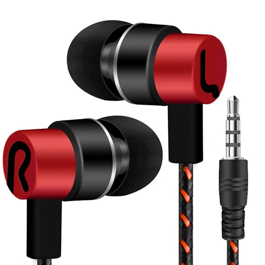 Cuffie cablate da 3,5 mm 2 Auricolari stereo in-ear di base Auricolari mobili Cuffie con effetto stereo per bassi eccellenti