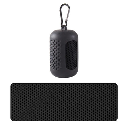 Asciugamano freddo circolare portatile avvolto in silicone Asciugamano rinfrescante Asciugamani in fibra di poliestere ad asciugatura rapida Accessori da spiaggia Sport Fitness