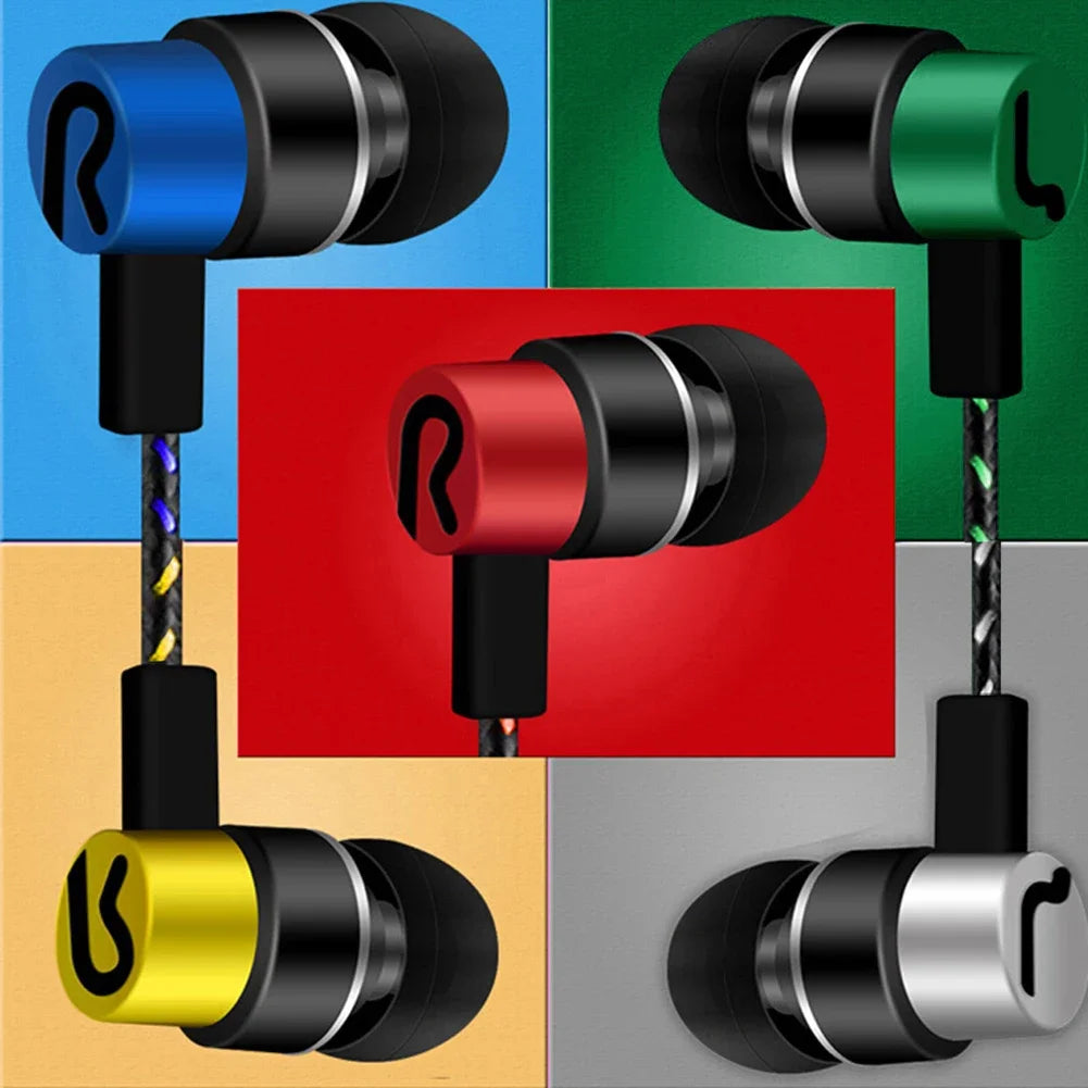 Cuffie cablate da 3,5 mm 2 Auricolari stereo in-ear di base Auricolari mobili Cuffie con effetto stereo per bassi eccellenti