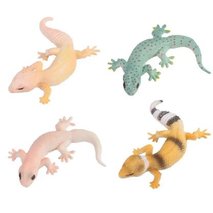 Geco Scherzo Puntelli Simulazione Lucertola Figure Figurine di animali Giocattoli cognitivi Figura Giocattoli animali Giochi per famiglie Lucertole Modello d'azione