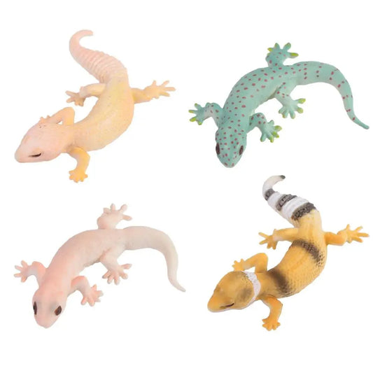 Geco Scherzo Puntelli Simulazione Lucertola Figure Figurine di animali Giocattoli cognitivi Figura Giocattoli animali Giochi per famiglie Lucertole Modello d'azione