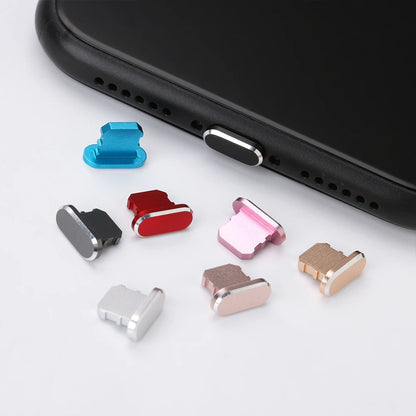 1PC porta di ricarica in metallo tappo antipolvere per iPhone15 14 13 12 11 X XR Max 8 7 Plus accessorio per telefono coperchio del cappuccio della spina di ricarica
