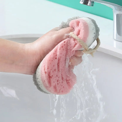 Asciugamano da bagno in spugna a 3 strati Scrub corpo Spazzola da massaggio Pulizia profonda Panno per il viso Scrubber per la pelle Esfoliante Cura della pelle Accessori per la doccia