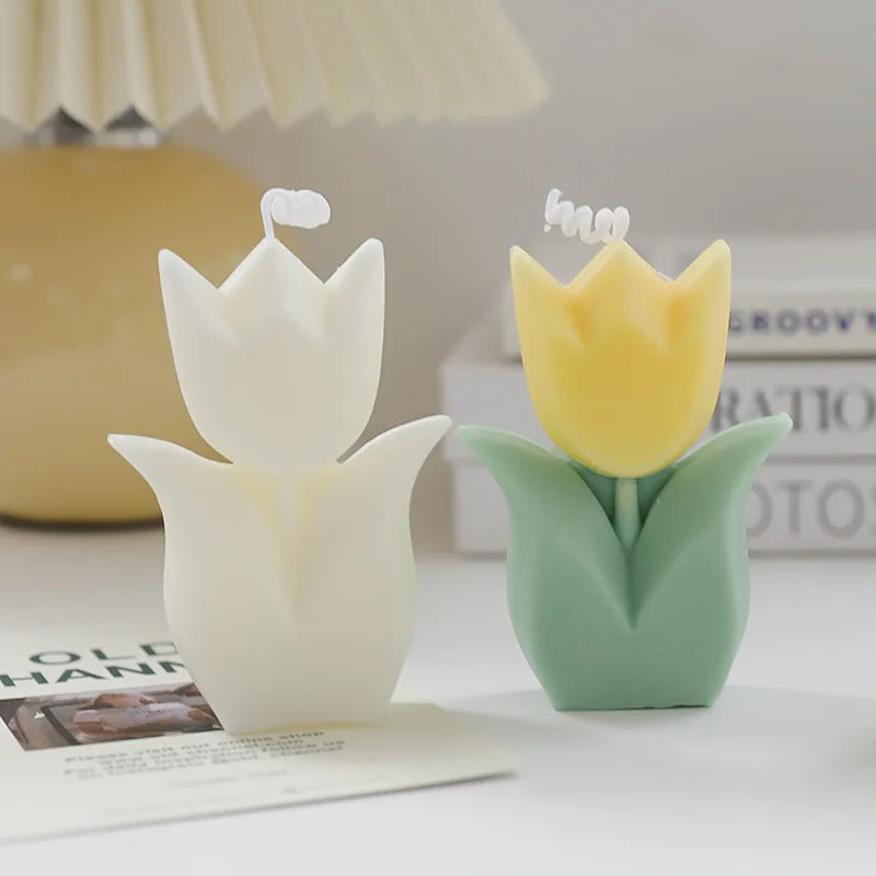 Candele regalo creative per gli ospiti di nozze Candela per aromaterapia con fiori di tulipano Decorazioni per la camera estetica Candele aromatiche Regali di compleanno per ragazze