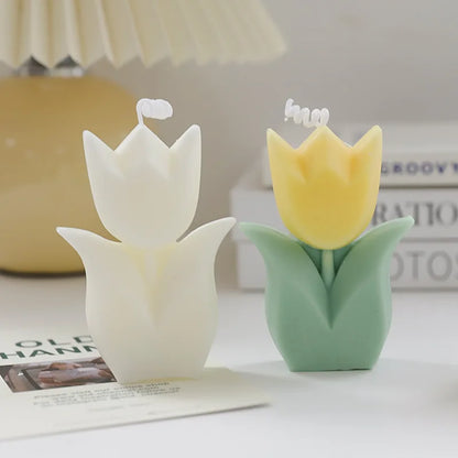 Candele regalo creative per gli ospiti di nozze Candela per aromaterapia con fiori di tulipano Decorazioni per la camera estetica Candele aromatiche Regali di compleanno per ragazze