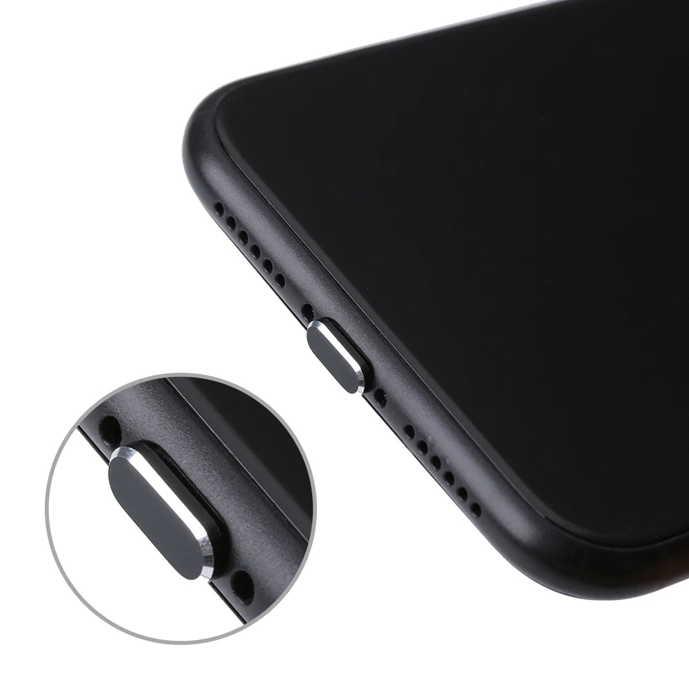 1PC porta di ricarica in metallo tappo antipolvere per iPhone15 14 13 12 11 X XR Max 8 7 Plus accessorio per telefono coperchio del cappuccio della spina di ricarica