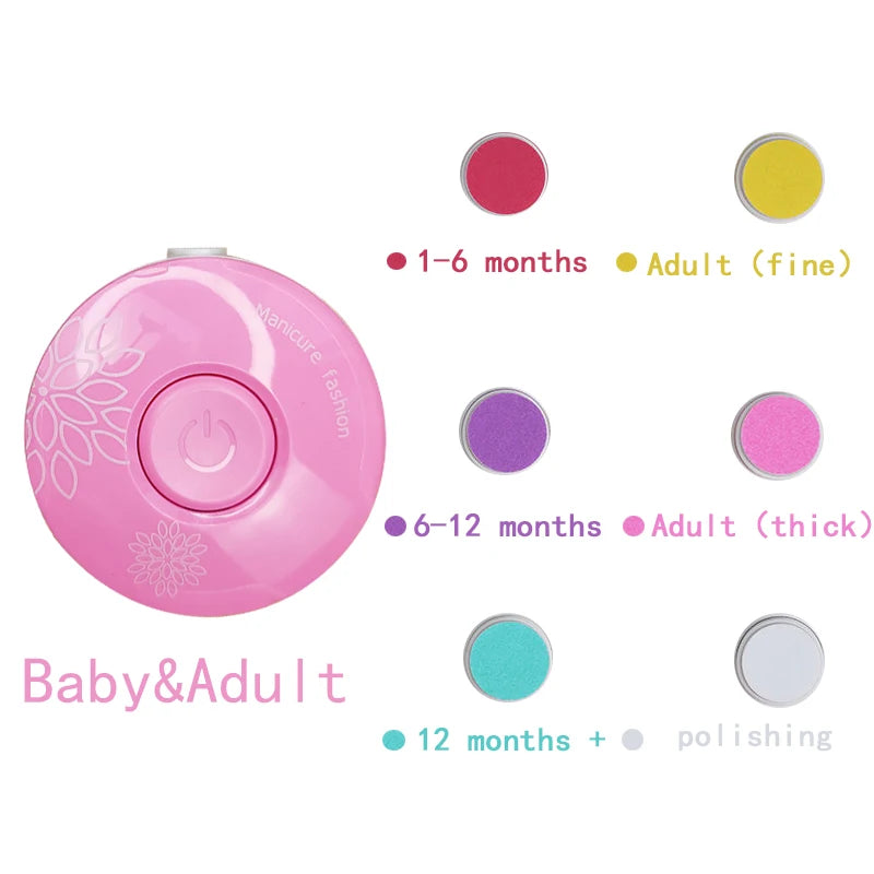 Tagliaunghie elettrico per bambini Strumento per lucidare le unghie per bambini Forbici per manicure per neonati Kit per l'igiene del bambino Tagliaunghie per neonati per neonato