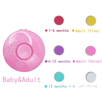 Tagliaunghie elettrico per bambini Strumento per lucidare le unghie per bambini Forbici per manicure per neonati Kit per l'igiene del bambino Tagliaunghie per neonati per neonato