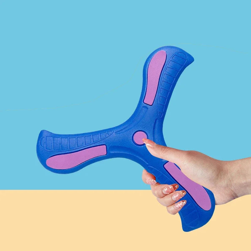 Bambini Boomerang Morbido Croce a tre foglie Giocattolo interattivo da esterno per bambini adulti Educazione precoce Puzzle Regalo di decompressione