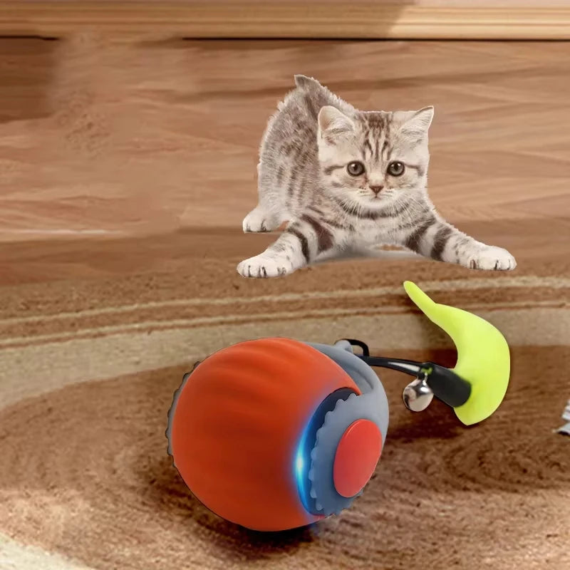 Giocattoli interattivi per gatti Palla rotolante automatica Coda finta Ricaricabile Smart Pet Giocattolo elettrico Addestramento per cani e gatti Imitare il mouse