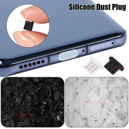 Tappo di polvere in silicone/porta di ricarica del telefono/Adatto per iPad Air/iPhone 14 Plus 13 12 Mini 11 Pro Max XR/  Adatto per spine morbide della porta micro USB