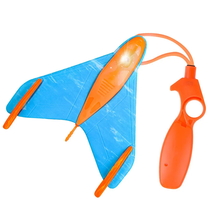 Aeromobile in schiuma Disco volante leggero Giocattolo Catapulta per bambini EVA Boomerang Gioco all'aperto Aliante volante Fionda Aereo in schiuma Giocattoli di sicurezza