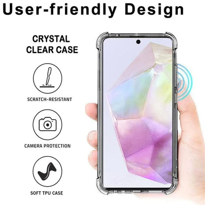 Custodia per telefono antiurto per Samsung Galaxy A06 A16 A26 A36 A56 A14 A24 A34 A54 A05 A15 A25 A35 A55 Cover posteriore in silicone morbido trasparente