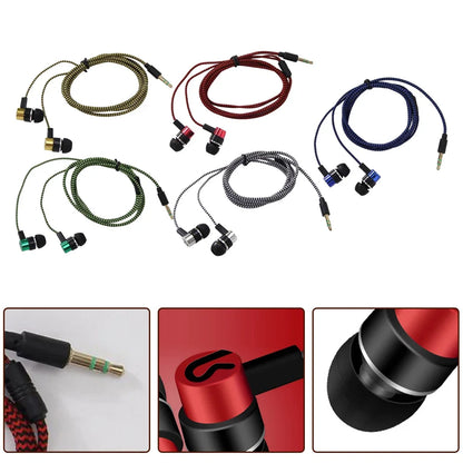 Cuffie cablate da 3,5 mm 2 Auricolari stereo in-ear di base Auricolari mobili Cuffie con effetto stereo per bassi eccellenti