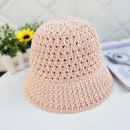 Cappello da pescatore Cappello lavorato a maglia cavo primavera estate Cappello da sole tinta unita Cappellino da pescatore Berretto da spiaggia pieghevole casual