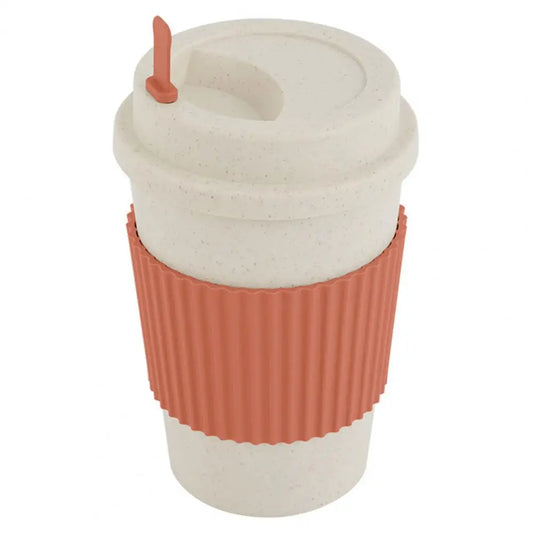 Tazza da 480 ml Tazza da caffè al latte Manicotto protettivo antiscivolo Resistente al calore Sigillatura di grande capacità Tazza da acqua di grano antiscottatura