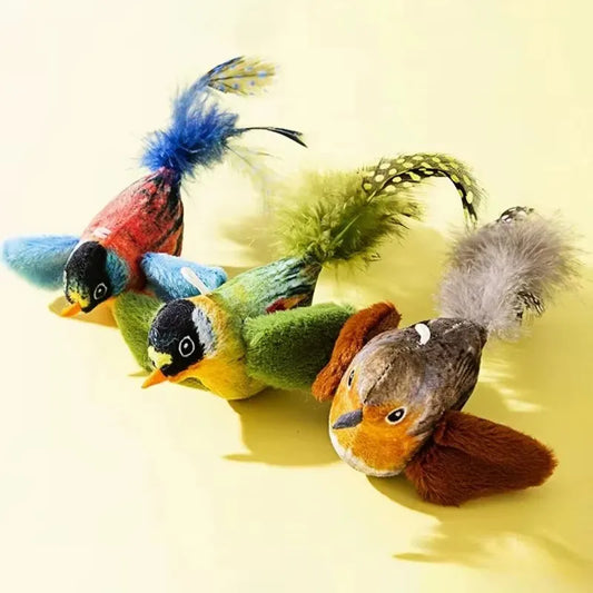 Simulazione Uccello Gatto Giocattoli Gatti Giocattolo interattivo per gatti Realistico Suono di uccello Giocattolo per gatti Peluche Giocattolo per gatti Erba gatta Giocattolo per gatti Gattino Giocattolo