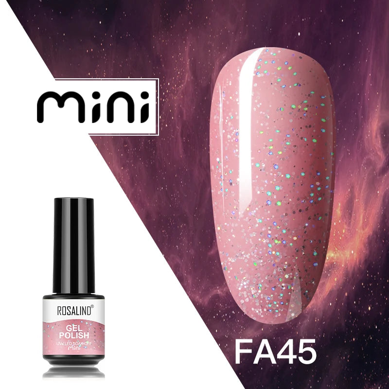 ROSALIND 120 colori smalto per unghie Glitter Shiny Base Gel Top Coat UV LED Gel Nail Art vernice Manicure Gel per unghie Semi permanente