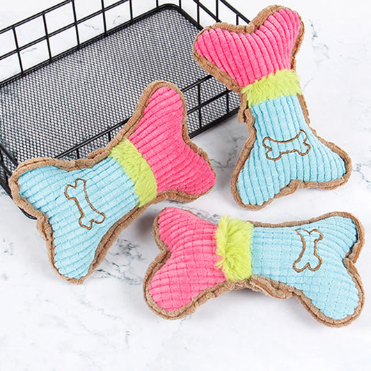 1PC Pet Sound Grinding Denti Resistente ai morsi Gatto Cane Peluche Forniture Noccioli di mais Osso