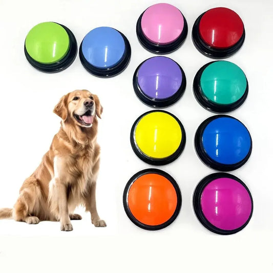 Giocattoli per cani divertenti giocattoli per animali domestici registrabili per cani viaggi Talking Pet starter pulsanti parlanti per animali domestici forniture per animali domestici carine portatili