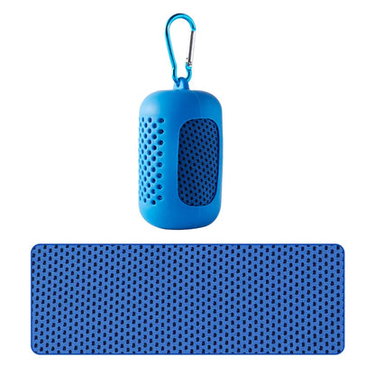 Asciugamano freddo circolare portatile avvolto in silicone Asciugamano rinfrescante Asciugamani in fibra di poliestere ad asciugatura rapida Accessori da spiaggia Sport Fitness