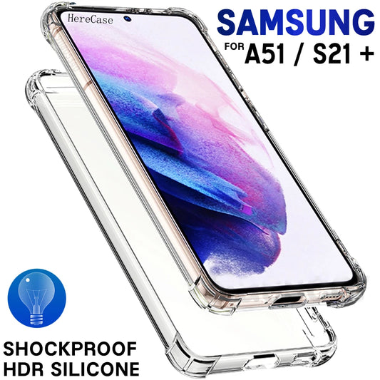 Custodia per telefono trasparente in silicone di lusso per Samsung Galaxy S21 S22 Ultra S20 FE A12 A52s 5g A53 S10 Plus A50 A52 A32 A51 A71 A72 Cover