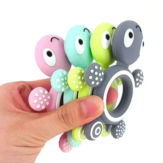 Massaggiagengive in silicone per bambini 0 12 mesi Giocattoli per la dentizione Massaggiagengive in silicone per bambini Giocattoli per bambini senza BPA Regali ADHD Roba per bambini